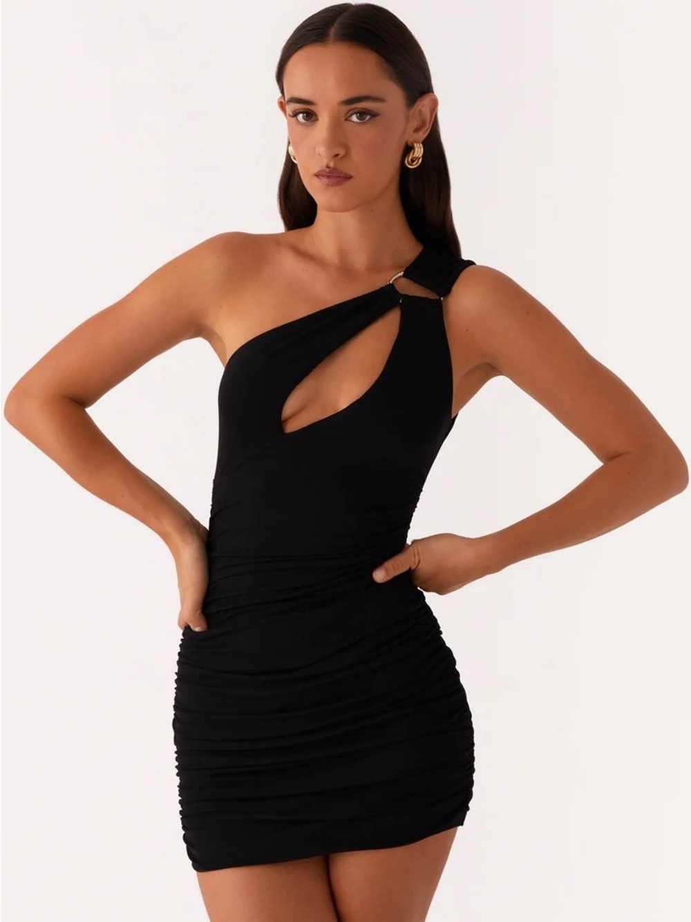 Peppermayo Black One Shoulder Bodycon Dress 8